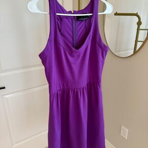 Cynthia Rowley - Purple Stretch Fit & Flare Sleeveless Skater Dress